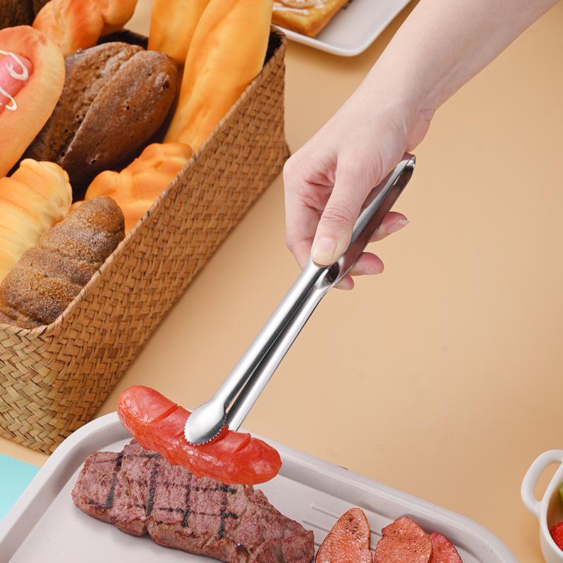 304 Stainless Steel Seafood and Fish Tongs for Japanese Cuisine, Grilling, and Buffets
