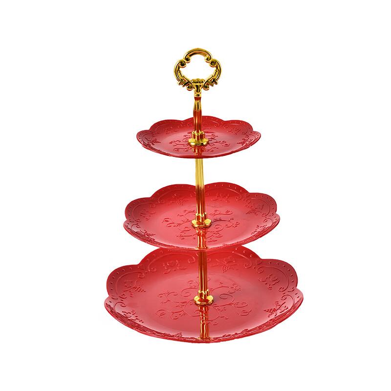 Jiante European Style Round 3-Tier Fruit Plate Stand