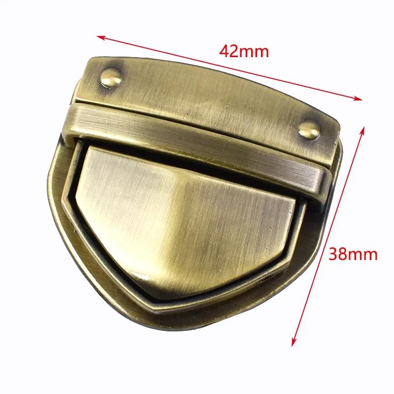 2/4Pcs Meetee Metal Lock Buckle Handbag Purse Brass Buckles Closure Spring Locks Rotating Clasp DIY Leather Crafts Accessories