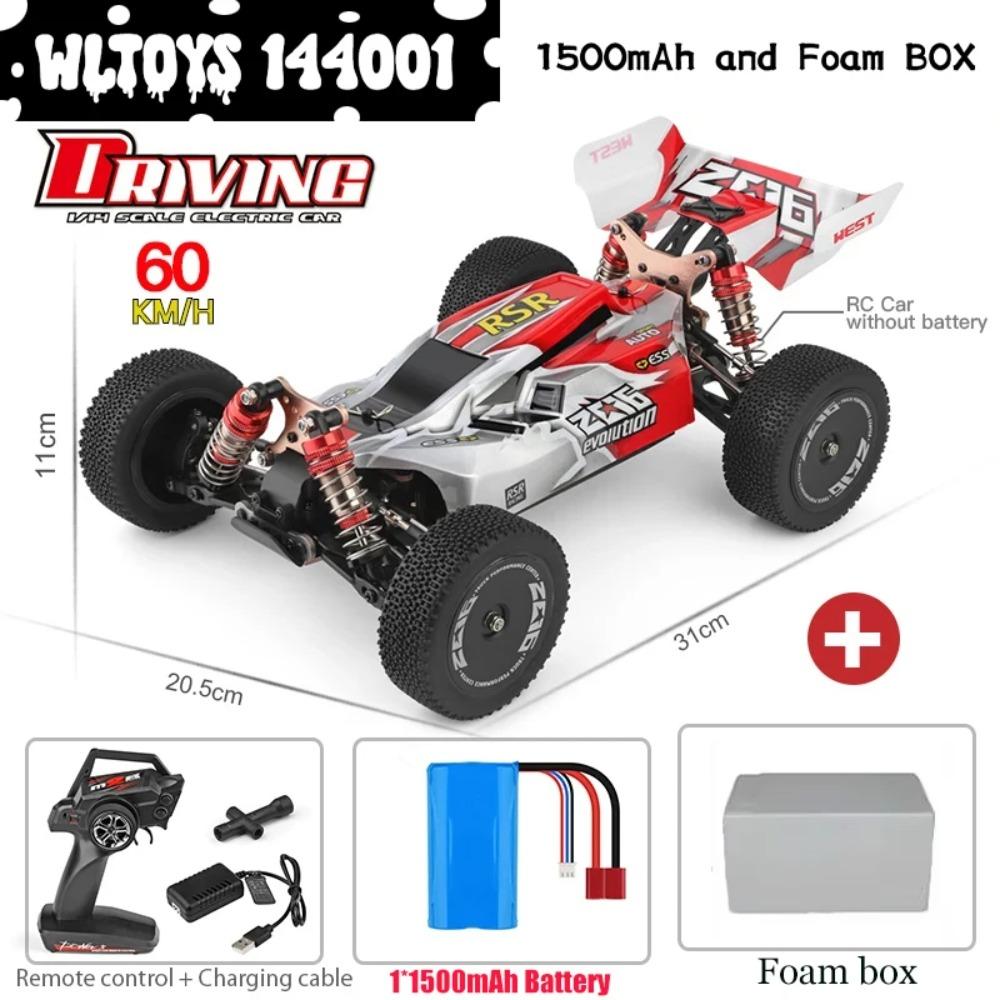 WLtoys 144010 V8 RC Car Brushless 1:14 75Km/H High Speed Metal 4WD Drive Off-Road 2.4G Transmitter 1/14 RC Racing Car VS 124007