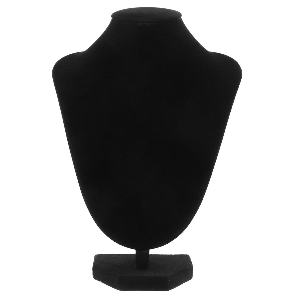 Black V-Shaped Jewelry Display Stand for Necklaces Pendants Chains Adjustable Height Elegant Bust Holder Retail Boutique