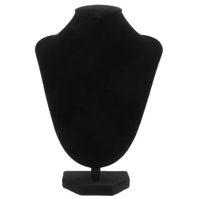 Black V-Shaped Jewelry Display Stand for Necklaces Pendants Chains Adjustable Height Elegant Bust Holder Retail Boutique