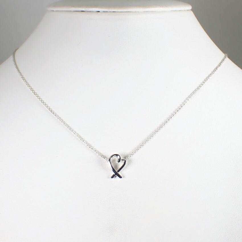 [Used] TIFFANY/Tiffany 925 Loving Heart Pendant/Necklace/j60-9