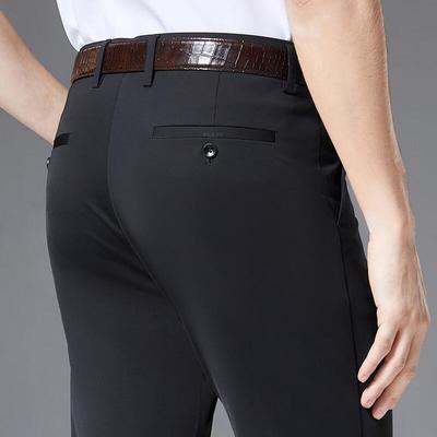 Antonio Men's High-Elastic Business Casual Straight Fit Pants