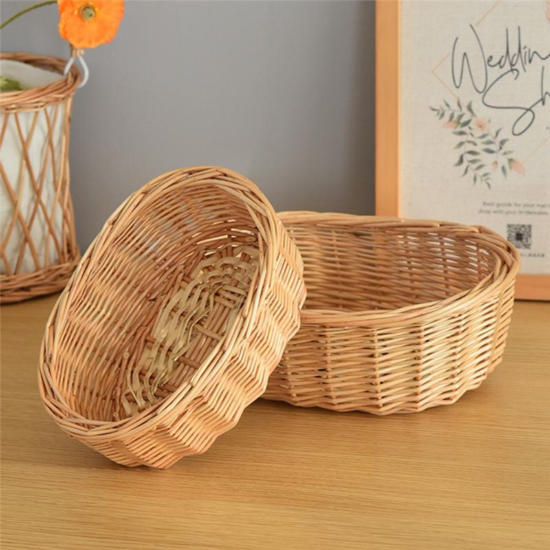 

AEE2-Fruit Tray Picnic Storage Basket Bread Storage Basket Desktop Snack Storage Basket