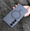 Samsung S25 Ultra Mobile Phone Case Ice Fog Corrugated Magnetic Suction S24 Ultra Matte Non yellowing Protective Case