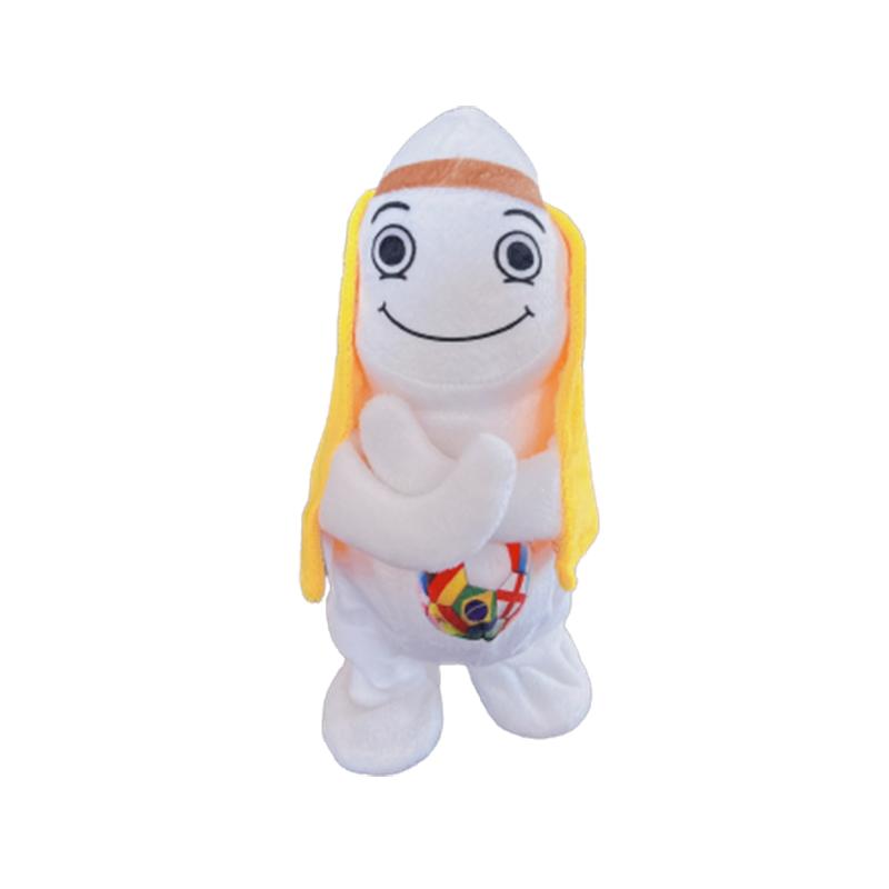 

Талисман Чемпионата мира в Катаре Лаиб Ходячая игрушка Музыка Говорящая Плюшевая Кукла Сувенир жёлтый