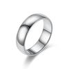 6MM Titanium Steel Korean Style Light Plate Couple Rings - Simple Stainless Steel Jewelry
