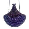 Clutch bag scalloped diamond high-end rhinestone dinner bag banquet party annual meeting clutch