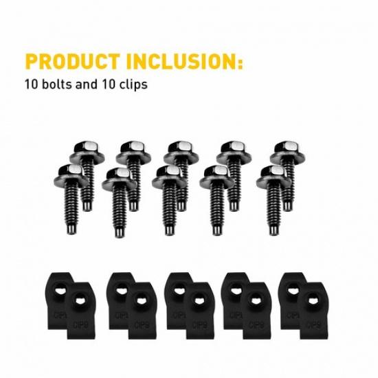 20PCS Bolts Body U-Nut - Clips Engine Under Splash Cover Shield Guard Universal