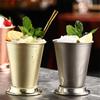 Crimped Mint Julep Cocktail Cup Stainless Steel Metal Cold Drink Beer Juice Glass Bar KTV Use