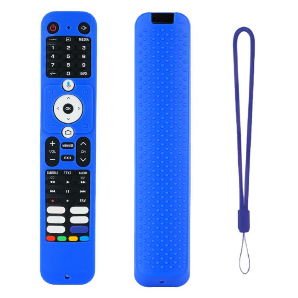 Silicone Protective Case Shockproof with Lanyard Remote Controller Cover Protector for Haier Smart TV Remote Control HTR-U32