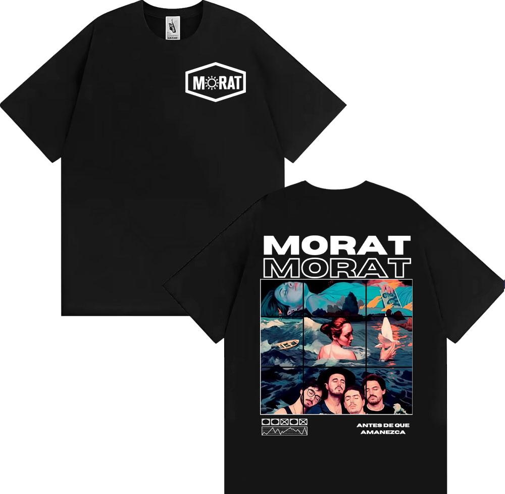Magliette con Stampa Grafica Album Rock Band Morat Unisex Moda Donna High Street Hip Hop T-shirt 100% Cotone Comoda a Maniche Corte