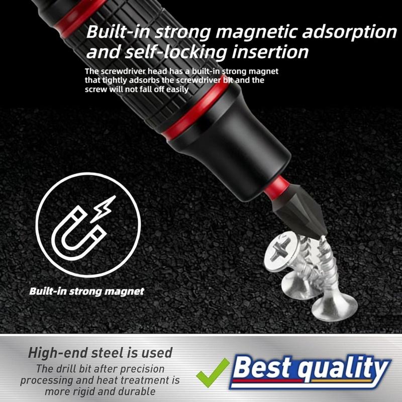 Multi Functional Screwdriver Set Aluminum Alloy Handle Universal 6.35MM Interface Multi Specification 25mm Long Bit Set Tool Kit