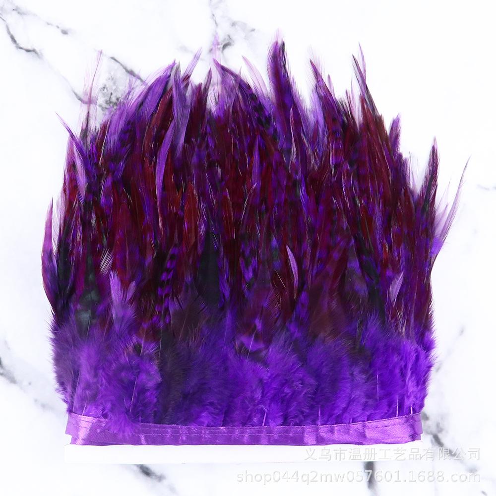 

2M Blue and White Pointed Cloth Edge Clothing Accessories Handicraft Materials Colored Chicken Feather Cloth with Stage Shooting D