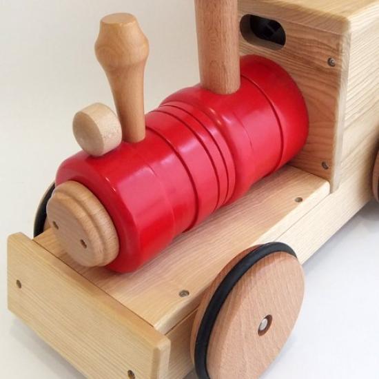 KOIDE Wooden Made In Passenger Toy with Train Train Red Toy, Japan, Whistle, Poppo,