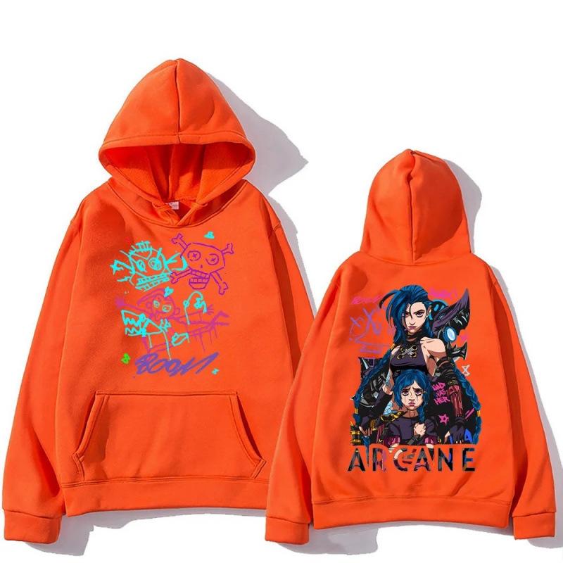 Bluzy z kapturem Arcane Jinx Mężczyźni Kobiety Odzież Harajuku