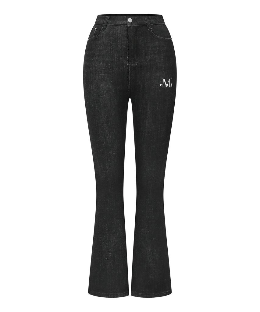 MUCENT Slate Bootcut Black Denim Pants