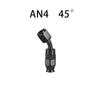 AN4/6/8/10/12 Straight 0°/45°/90°/120°/180° Degree PTFE Oil Fuel Swivel Hose End Fitting Oil Hose End Adaptor Kit Black