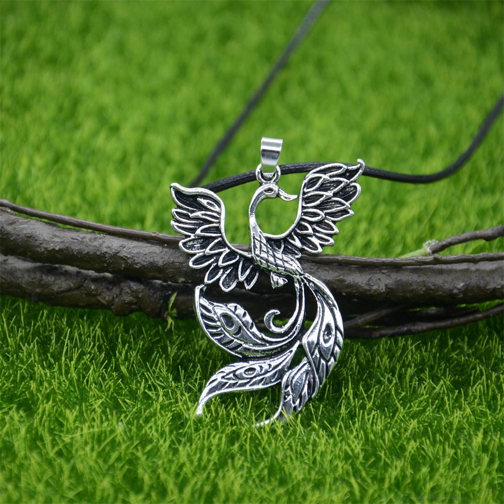 Ностальгическое ожерелье-подвеска Феникс Викинг Огненная птица Веревочная цепь Женские ювелирные аксессуары