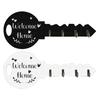 Key Hook Widened Back Plate Wooden Wall Rack Rustic Style Organizer for Entryway Kitchen
