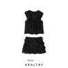 Araltay New Western Style Women Clothes Fashion Laminated Decorative Shirts Culottes 8372079800 80800