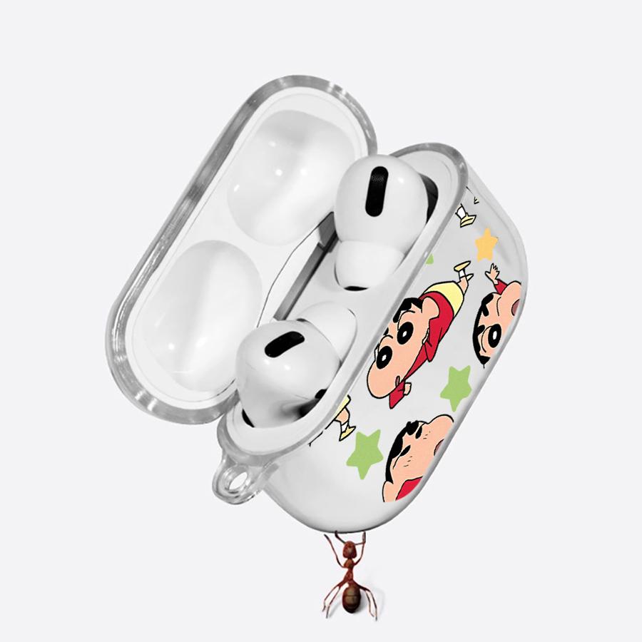 Crayon ShinChan Cute Clear Earphone Cases Cover Case For Airpods 3 4 Pro 1 Pro2 2 Pro3