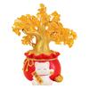 Facai Tree Zhaocao Resin Ornaments Opening TV Cat Living Room House Moving New House Living Room Nice Tabletop Decoration Gift Idea