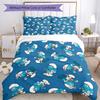 3pcs The Smurfs Bedding Set Duvet Cover Closure Includes 1 Duvet Cover & 2 Pillowcases, Soft and Comfortable for All Seasons.