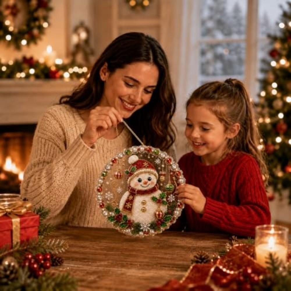 1 Set Hanging Ornament Diamond Painting Door Hanger Christmas Diamond Painting  Door Decoration