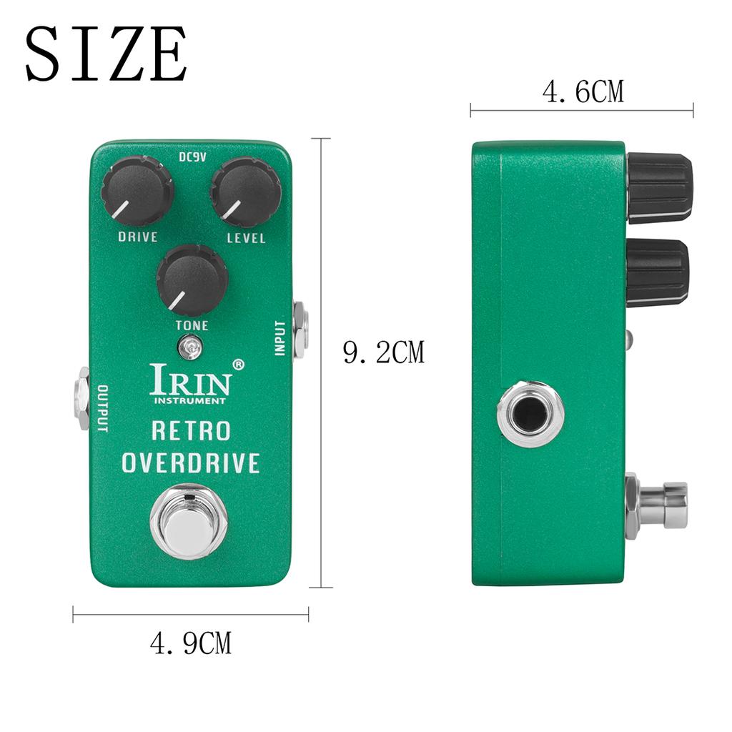 IRIN RS-01 Retro Overdrive Guitar Effects Pedal Overdrive Effects True Bypass Metal Shells Electric Guitar Pedal Accessories