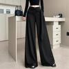Damen Palazzo-Hose mit hoher Taille und Schnürung, Design Frühling/Sommer 2026, Figurschmeichelnder Fall, Bodenlang, Lässiger Vielseitiger Stil.