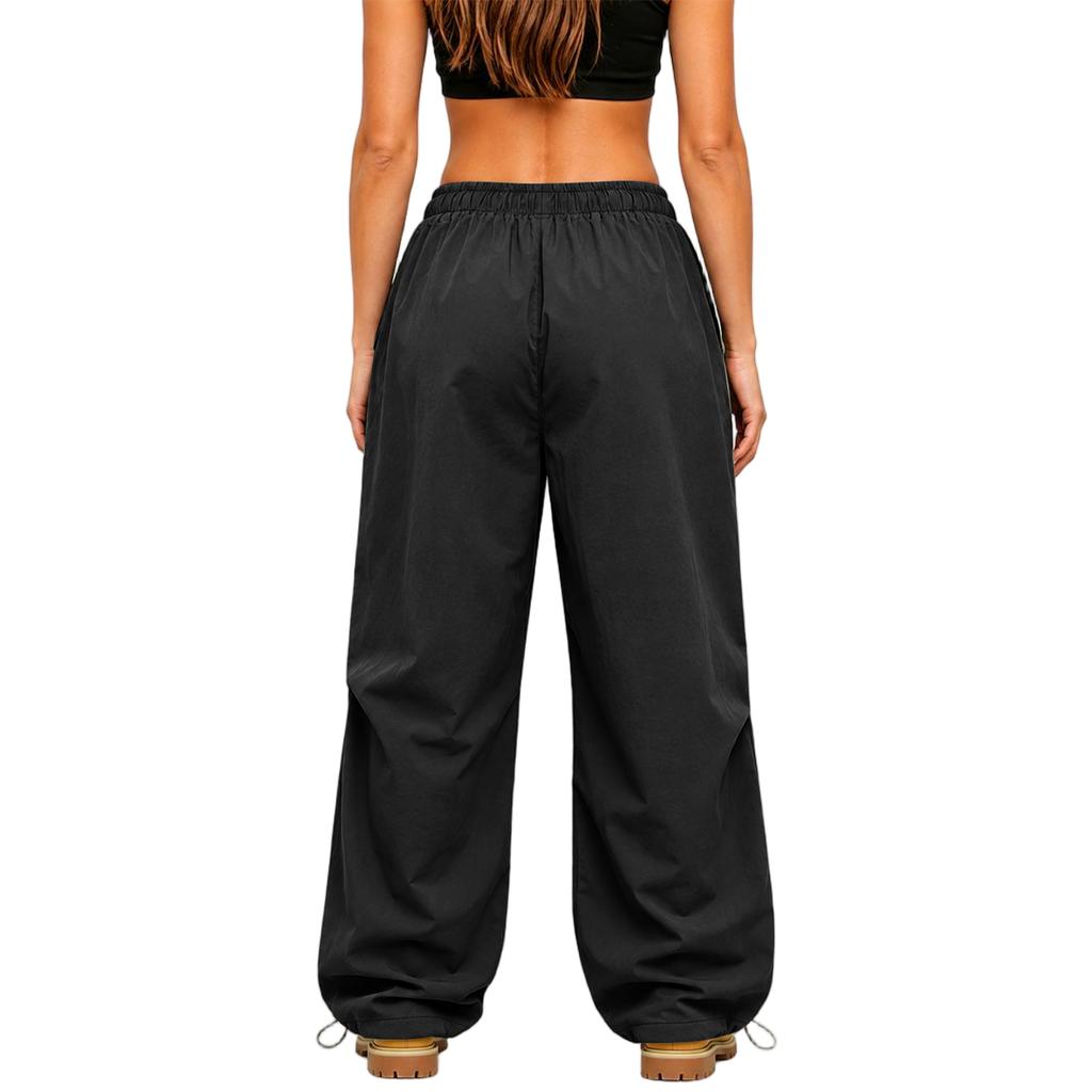 Women's High Waisted Casual Straight Leg Paneled Pants with Loose Fit for Everyday Wear