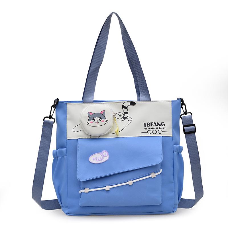 Trendy Large-Capacity Tutoring Shoulder Bag for Female Students