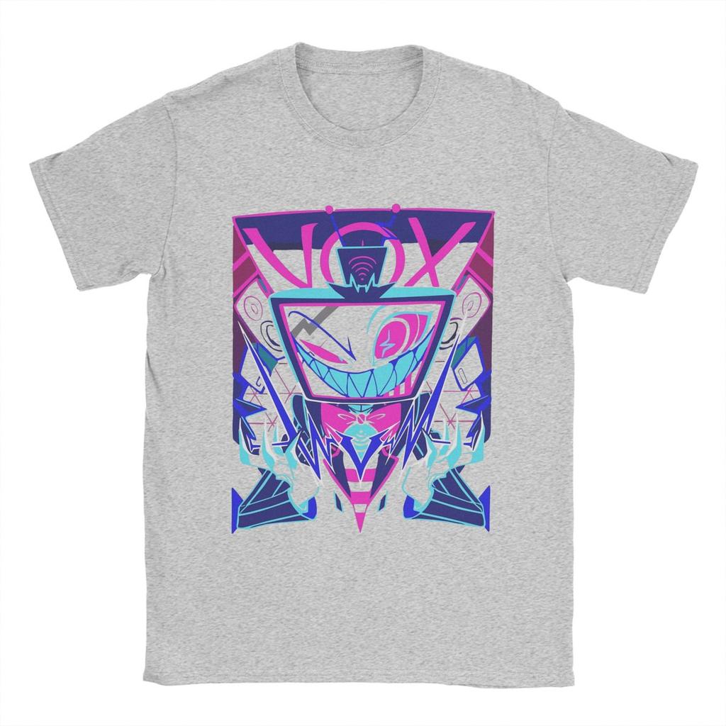 Crazy Vox Hazbins Hoteled T-Shirts Men Crew Neck 100% Cotton T Shirt Short Sleeve Tees Unique Clothes