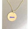 10pcs Mirror Polish Stainless Steel Round Blank Pendant Necklace Minimalist Zircon Men's and Women's Necklace Zircon Gift