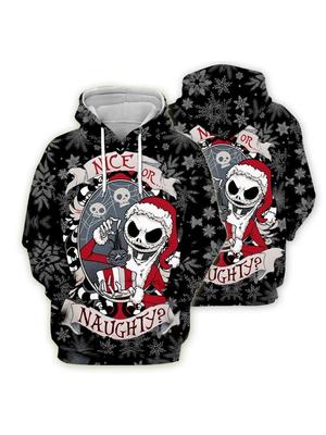 Autumn 3D Digital Print Christmas Skull Hoodie