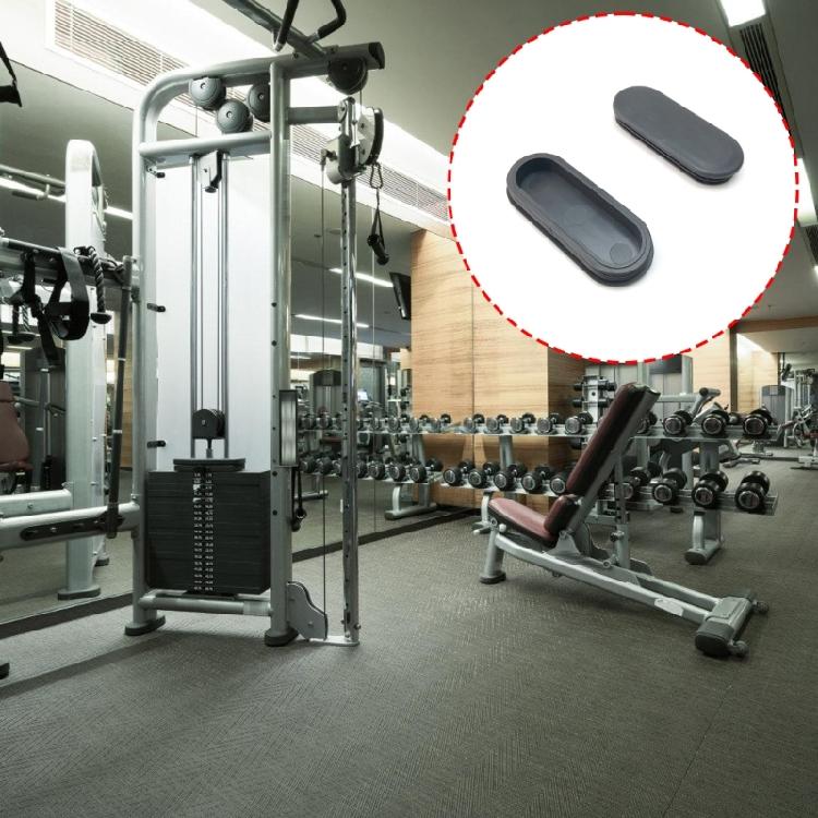 Plastic Oval Tube Cap Heavy Type Dustproofed Fitness Equipment Protector Indoor Outdoor Gym Accessories Cover
