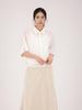 Acud See Through Cropped Shirt_White
