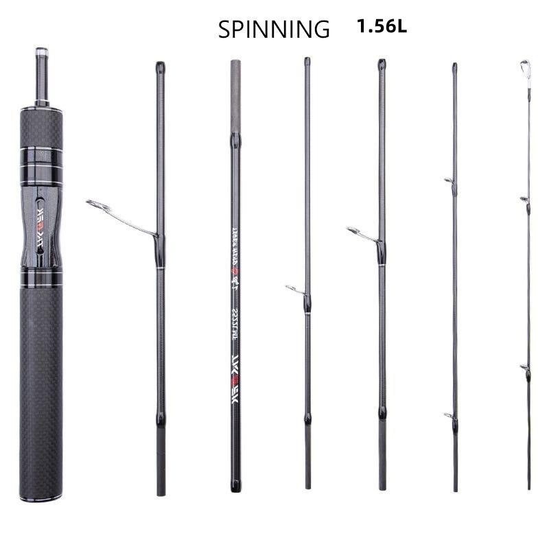 

Mavllos Tiger Wind Travel Carbon Telescopic Spinning Fishing Rod Lure 3-15g L Power 1.56M 1.83M Travel Telescope Casting Spinning Rod Tiger -S156L