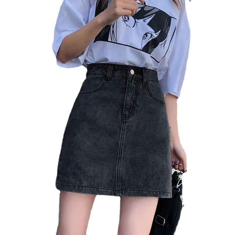 Women's High-Waist Mini Denim A-Line Skirt - Summer 2022 Hot Girl Style
