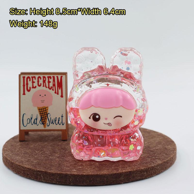 Oiled 8.6Cm Quicksand Dream Rabbit Ornament Cute Cartoon Desktop Ornament