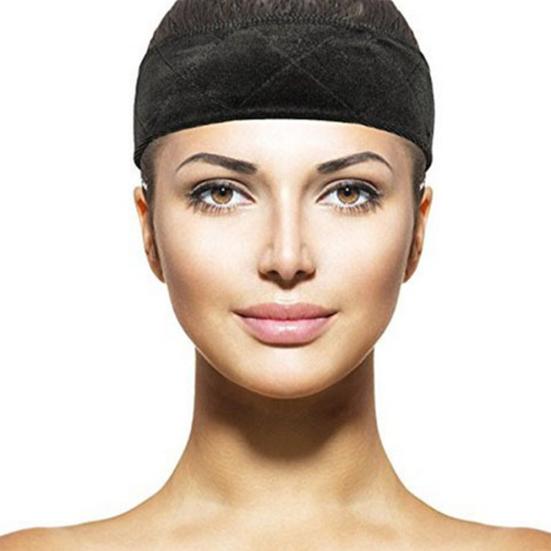 2Pcs Women Non Slip Velvet Wig Elastic Headband Band Adjustable Hair Scarf