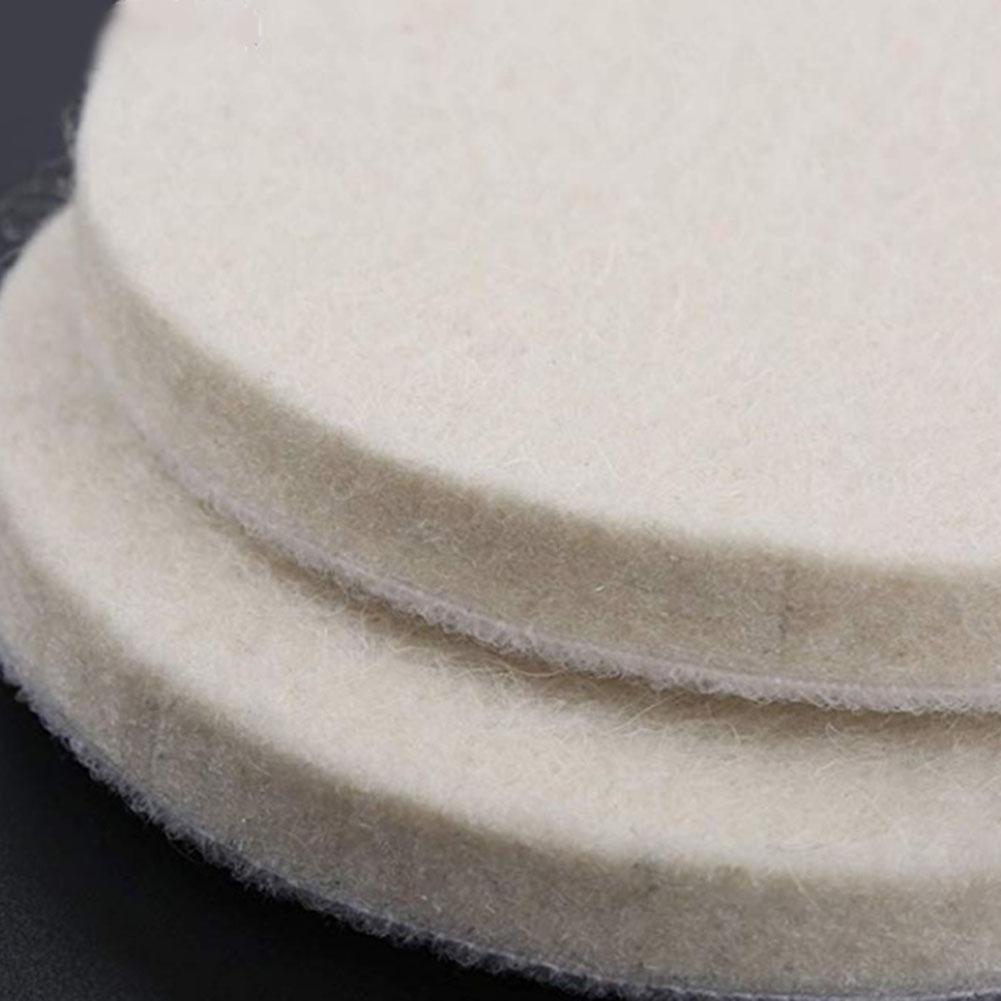 Exceptional 80mm Wool Felt Grinding Discs 2pcs Pack for Metal Polishing