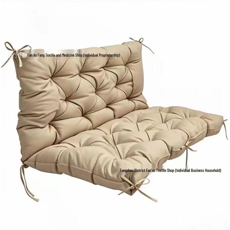 Waterproof Ergonomic Outdoor Bench Cushion: Thick, Breathable Lounger Mat for Rocking Chairs and Courtyards