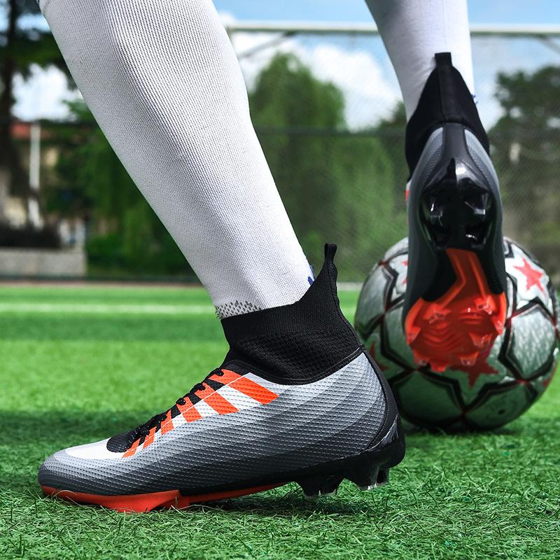 New football shoes men's and women's adult high-top long nails AG youth broken nails TF professional competition training shoes