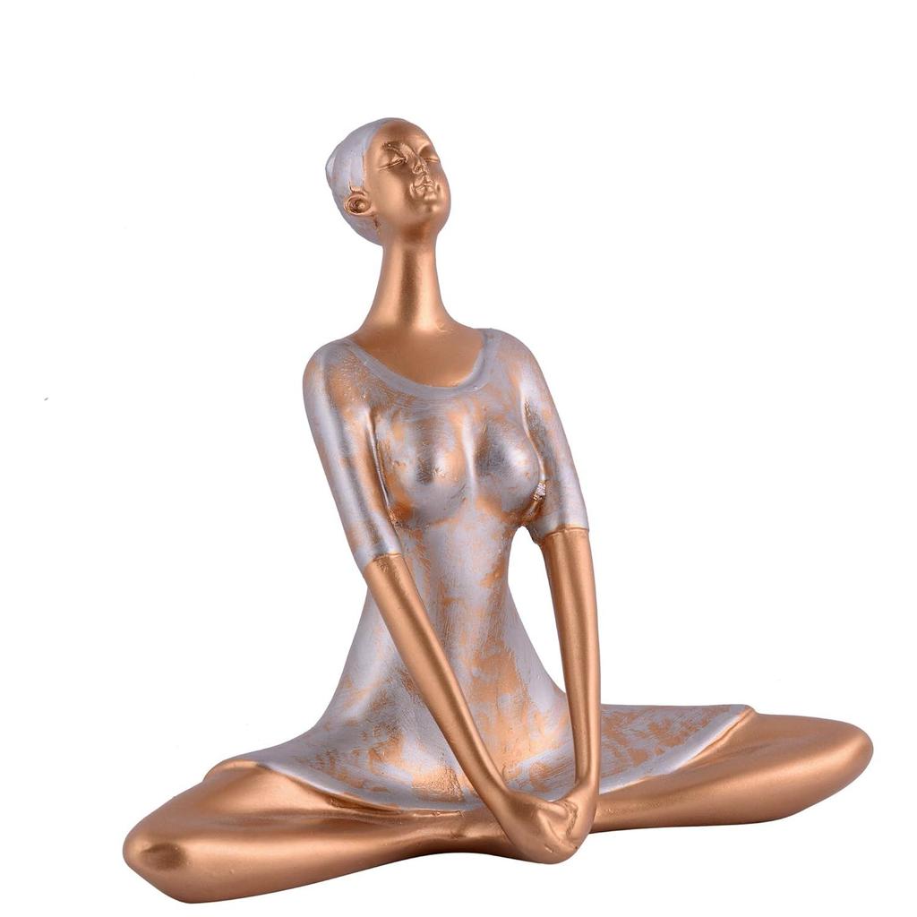 Yoga Lady Home & Office Decor Resin Fantasy Showpiece