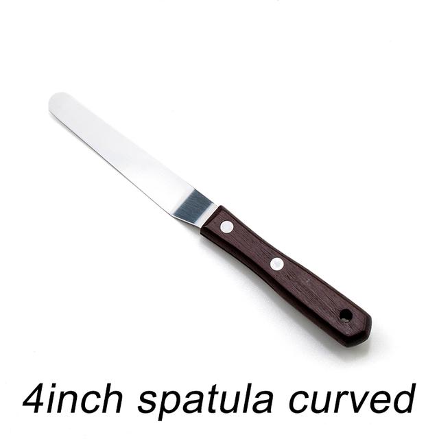 

Лопатка из нержавеющей стали с деревянной ручкой 4 6 8 10 дюймов Лопатка для украшения торта Инструменты для крема Нож для торта Масло для разглаживания глазури