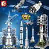 Sembo China Aerospace Culture Manned Spacecraft & Satellite Rocket Building Blocks