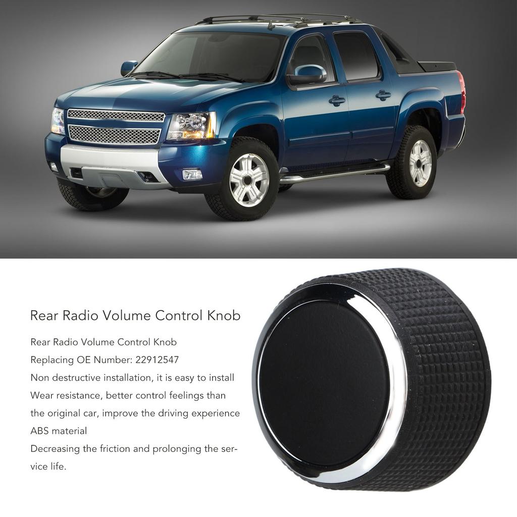 2 Pcs Rear Radio Volume Control Knob 22912547 Replacement for Suburban 2007‑2013 Car Parts
